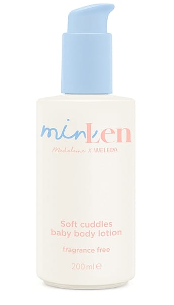 minLen Soft Cuddles Baby Body Lotion by Madeleine x Weleda